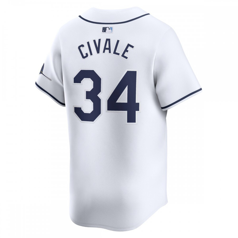 Aaron Civale Tampa Bay Rays Home Limited Player Jersey - White-Pro Kit Vault | Brand New 26/27 Sports Jerseys